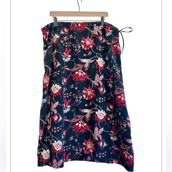 Kathie Lee Collection Dresses & Skirts - Vintage Kathie Lee Y2K 90’s Black Floral Whimsigoth Midi Wrap Skirt Size 18W/20W
